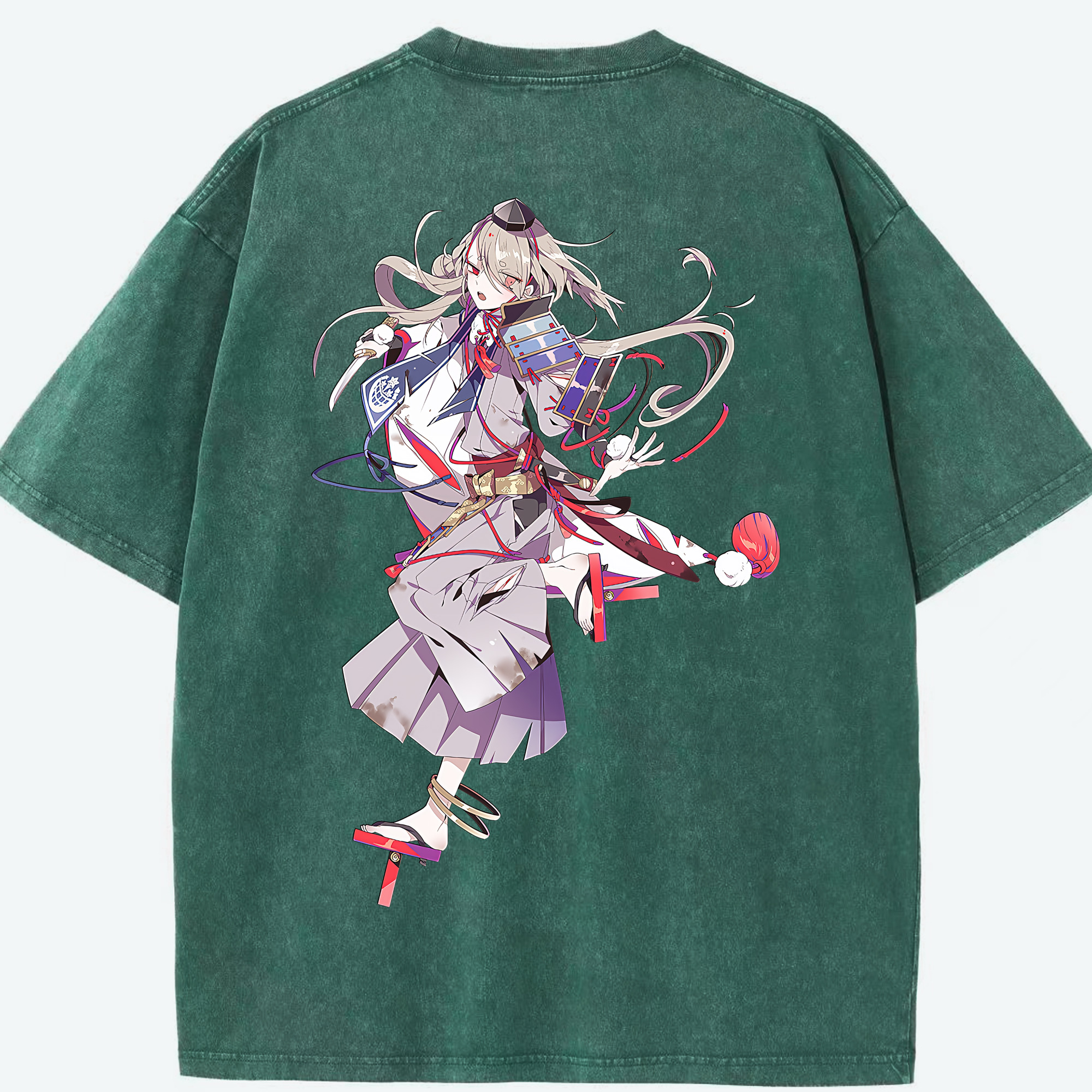 （画像用） 刀剣乱舞 Touken Ranbu 綿100% ヴィンテージ風 半袖Tシャツ（背面プリント）